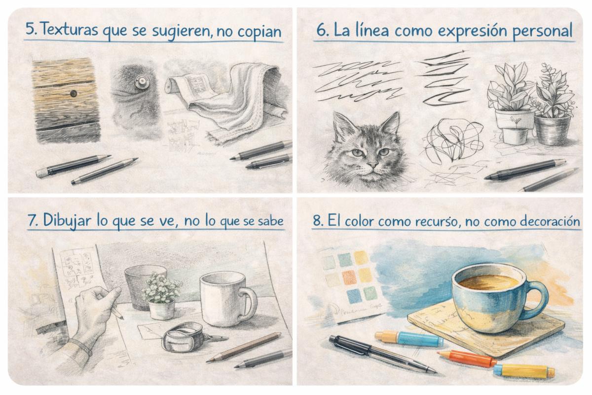Mini Curso de dibujo a mano alzada: técnicas reales para aprender a dibujar en verano ✏️☀️