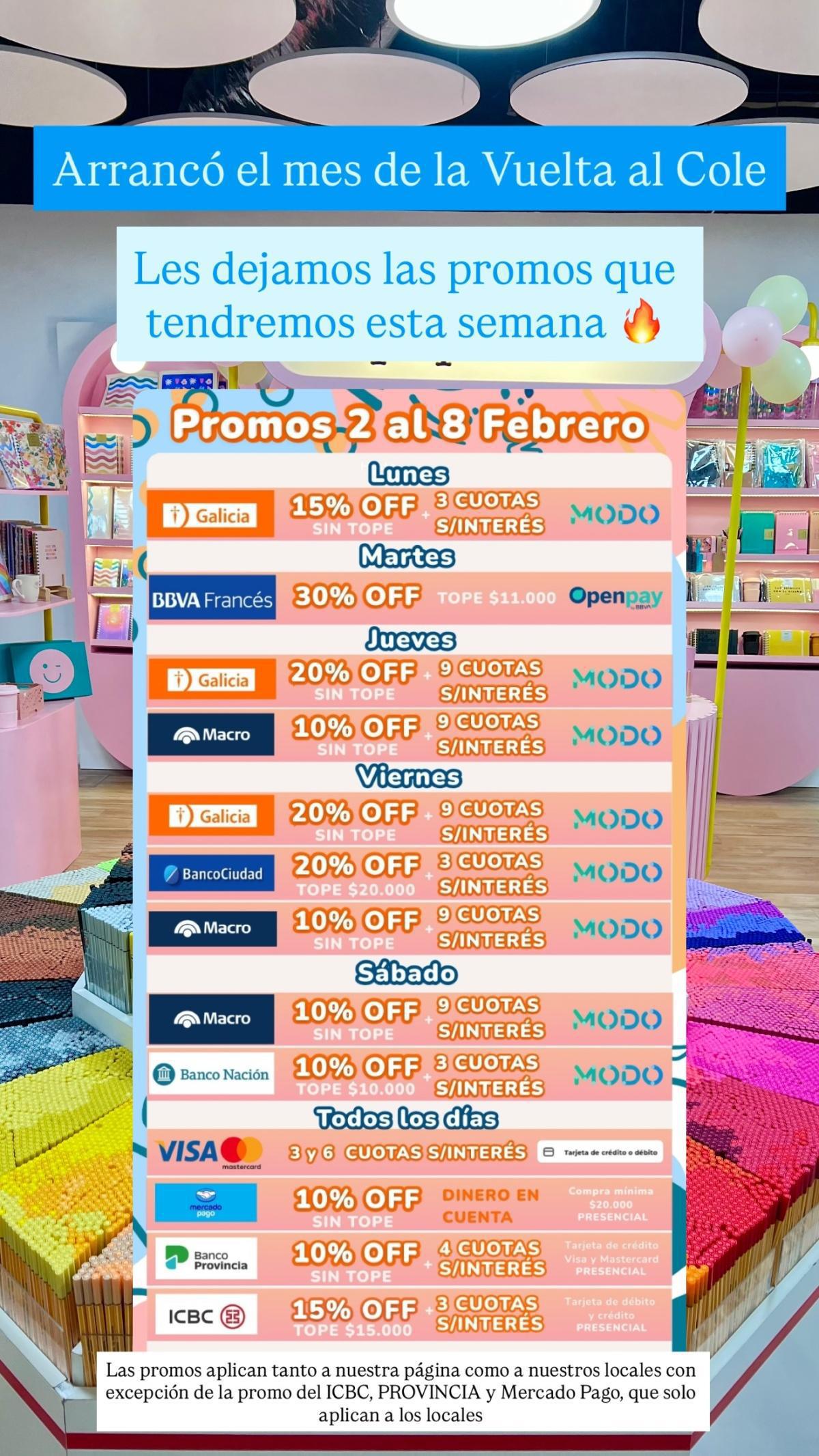 🎒✨ Back to school en Woopy: increíbles promos día por día del 2 al 8 de febrero