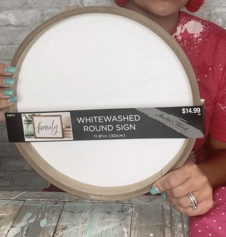 how to make a floral fabric sign