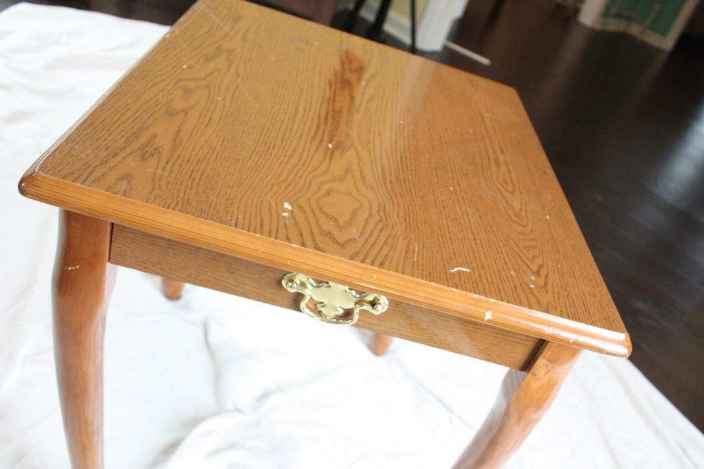 Light and Airy Side Table Makeover Light and Airy Side Table Makeover