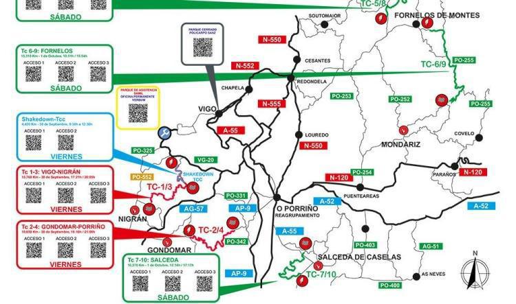 Un tramo nocturno y otro en Ponte Caldelas, novedades del 55 Rallye Recalvi Rías Baixas