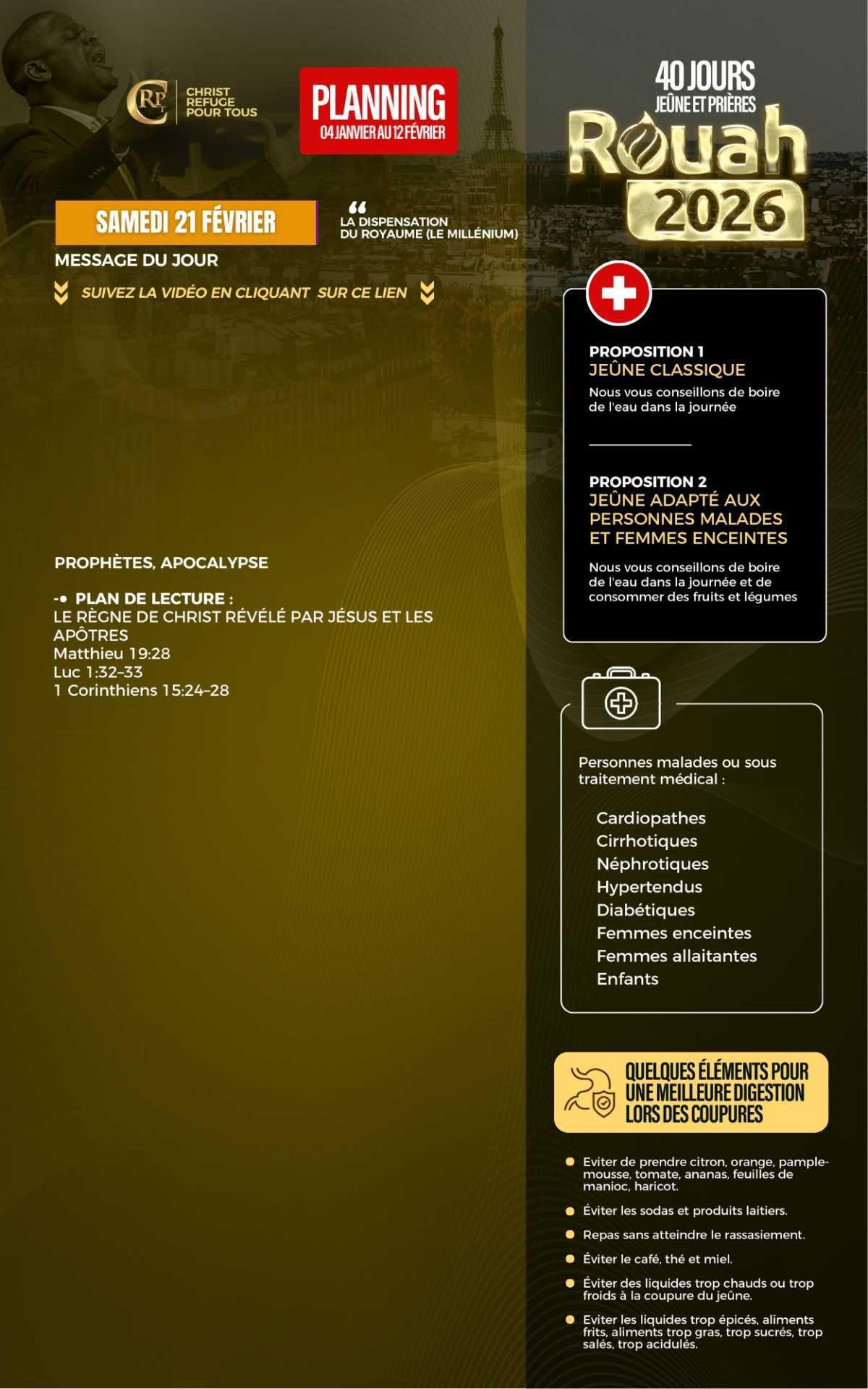 JOUR 44 - SAMEDI 21 FÉVRIER