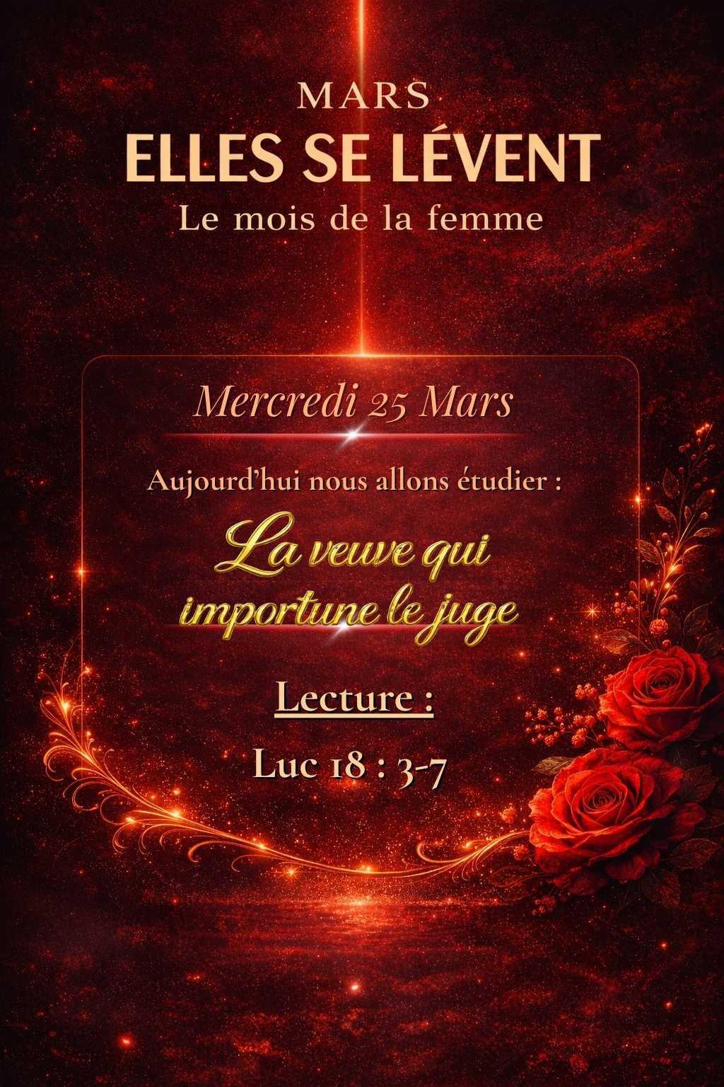 Mercredi 25 Mars