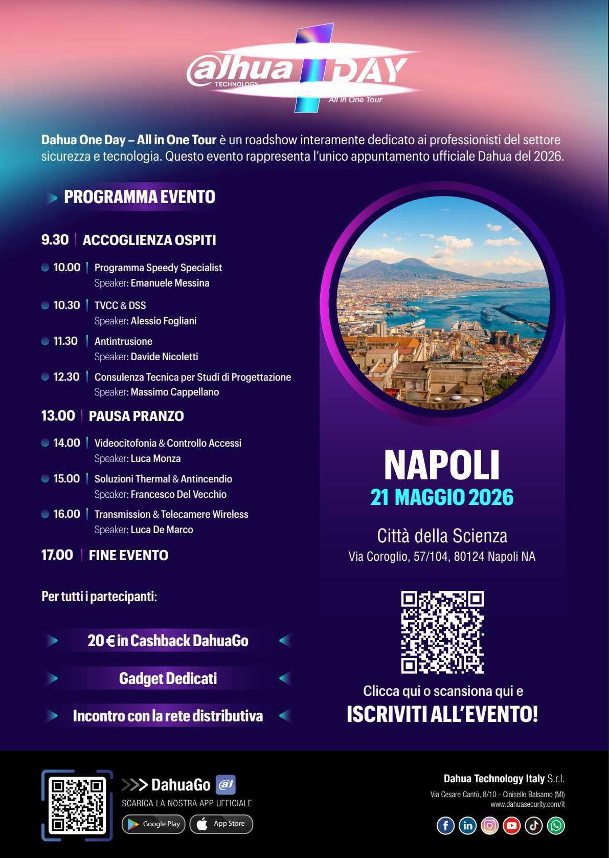 Dahua One Day - All in One Tour | Napoli Dahua One Day - All in One Tour | Napoli