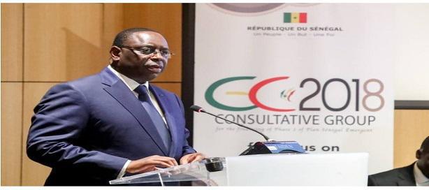 Macky Sall, ouvrant la réunion du Groupe consultatif. 