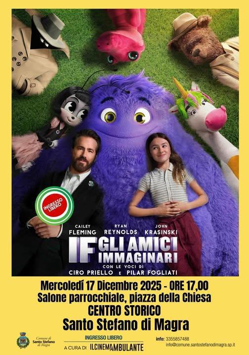 Cinema Natalizio - IF Gli Amici Immaginari (Inizio ore 17:00)