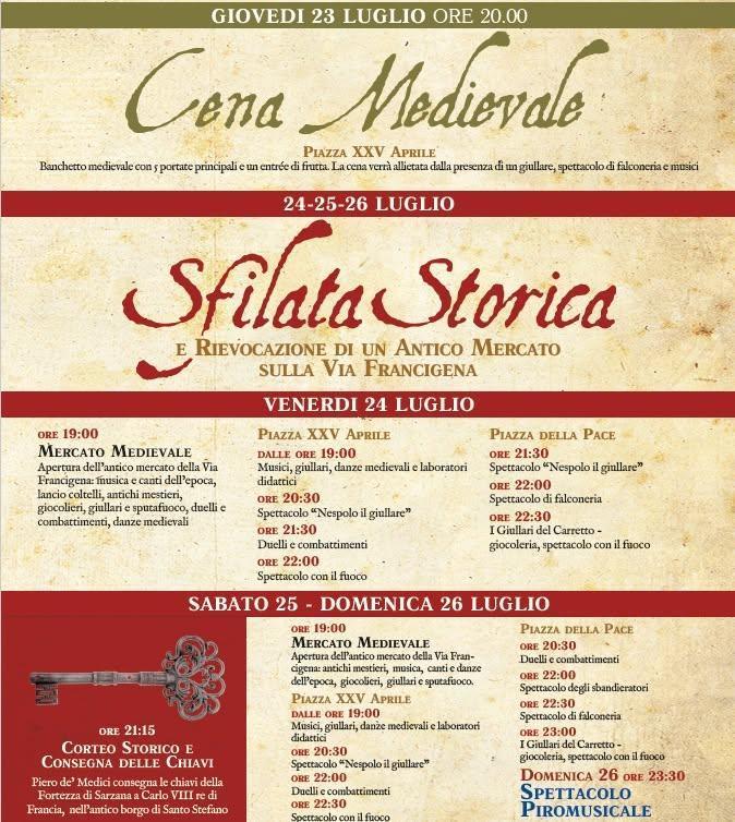 Sfilata Storica – Rievocazione di un antico mercato sulla Via Francigena