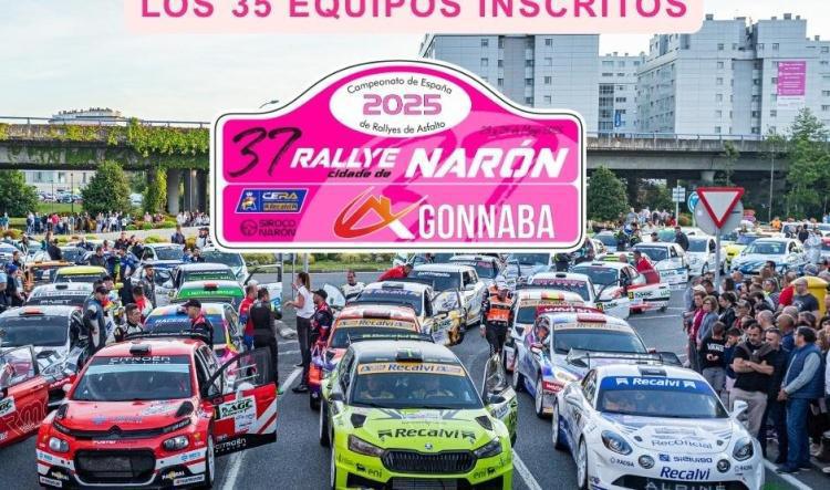 Ya somos más de 35 equipos inscritos para el 37º Rallye Cidade de Narón