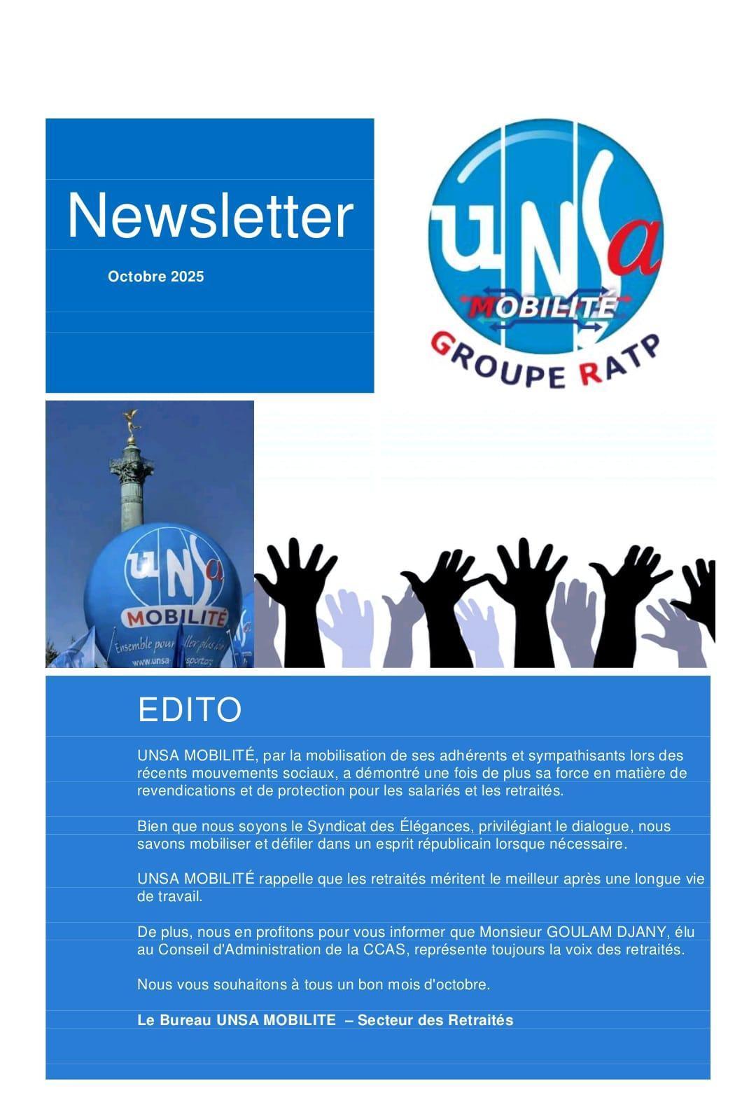 Le journal des retraités d'octobre 2025.