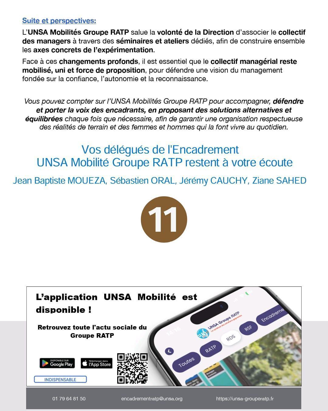 ENCADREMENT : Projet Expérimentation Ligne 11