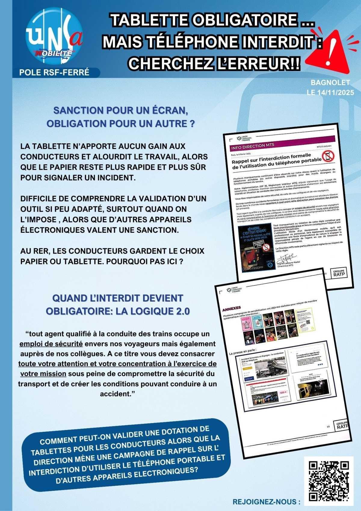 TABLETTE OBLIGATOIRE ... MAIS TELEPHONE INTERDIT : CHERCHEZ L'ERREUR !!