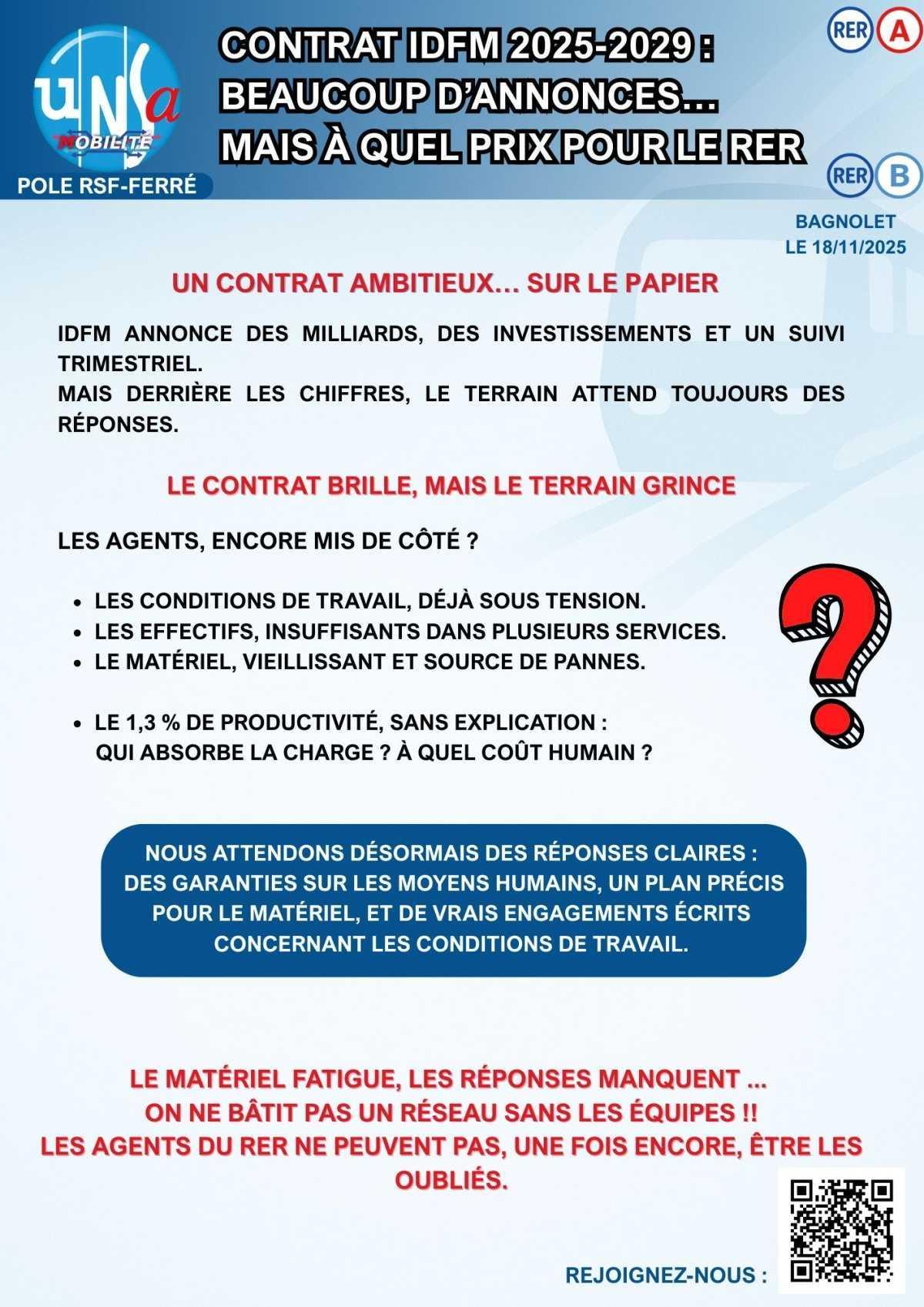 RER: CONTRAT IDFM 2025-2029, BEAUCOUP D’ANNONCES… MAIS À QUEL PRIX POUR LE RER ?