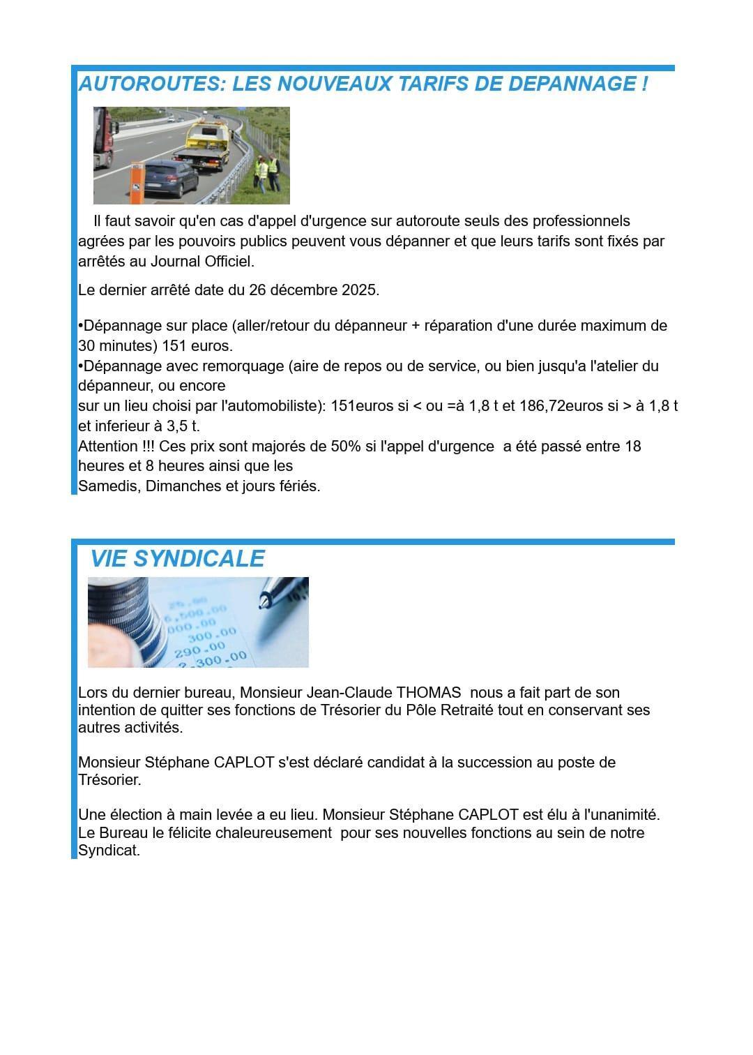 JOURNAL DES RETRAITÉS DU MOIS DE FÉVRIER