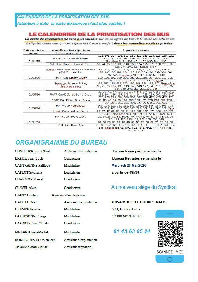 Le journal des retraités du mois d'avril 