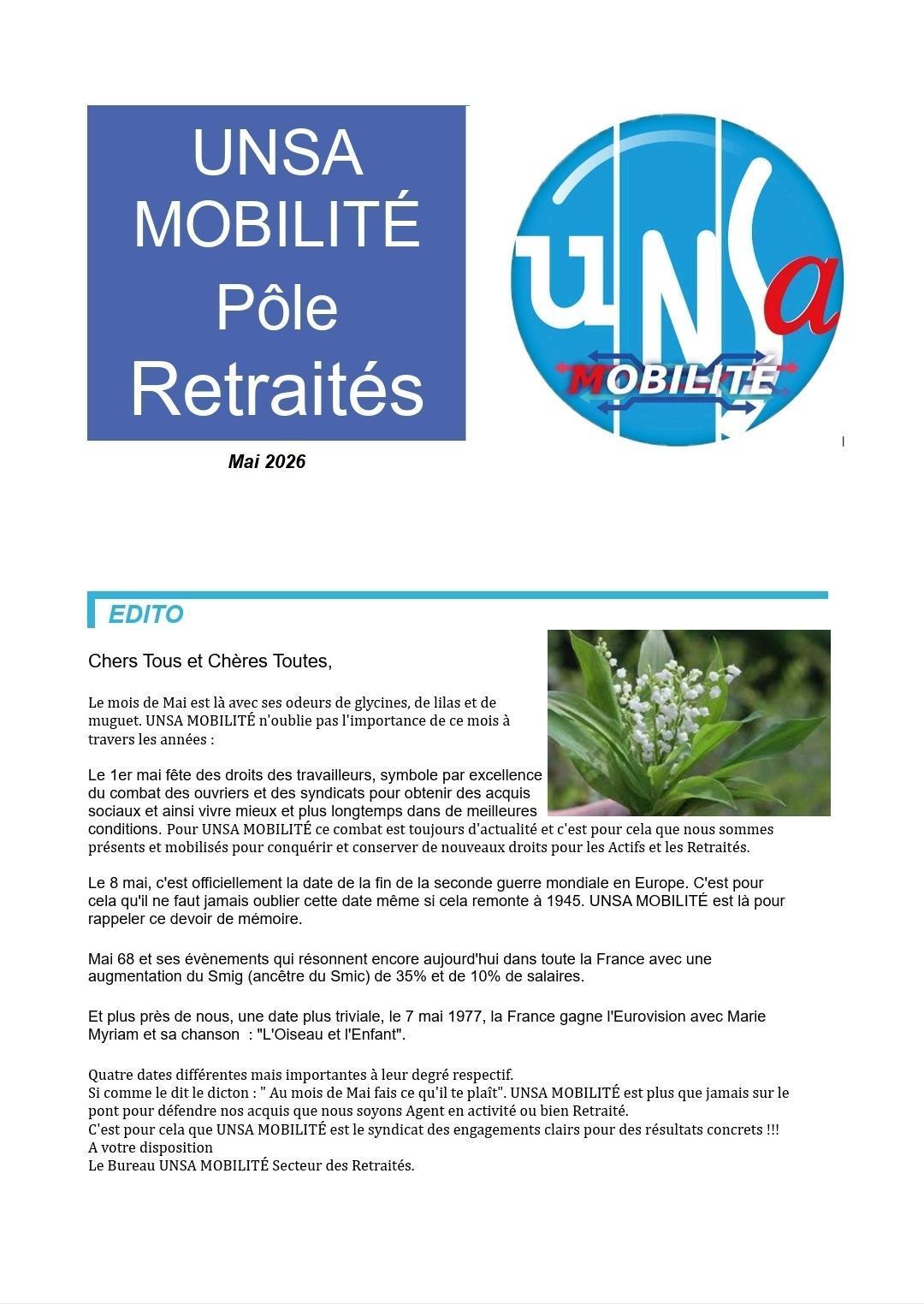 Le journal des retraités du mois de Mai