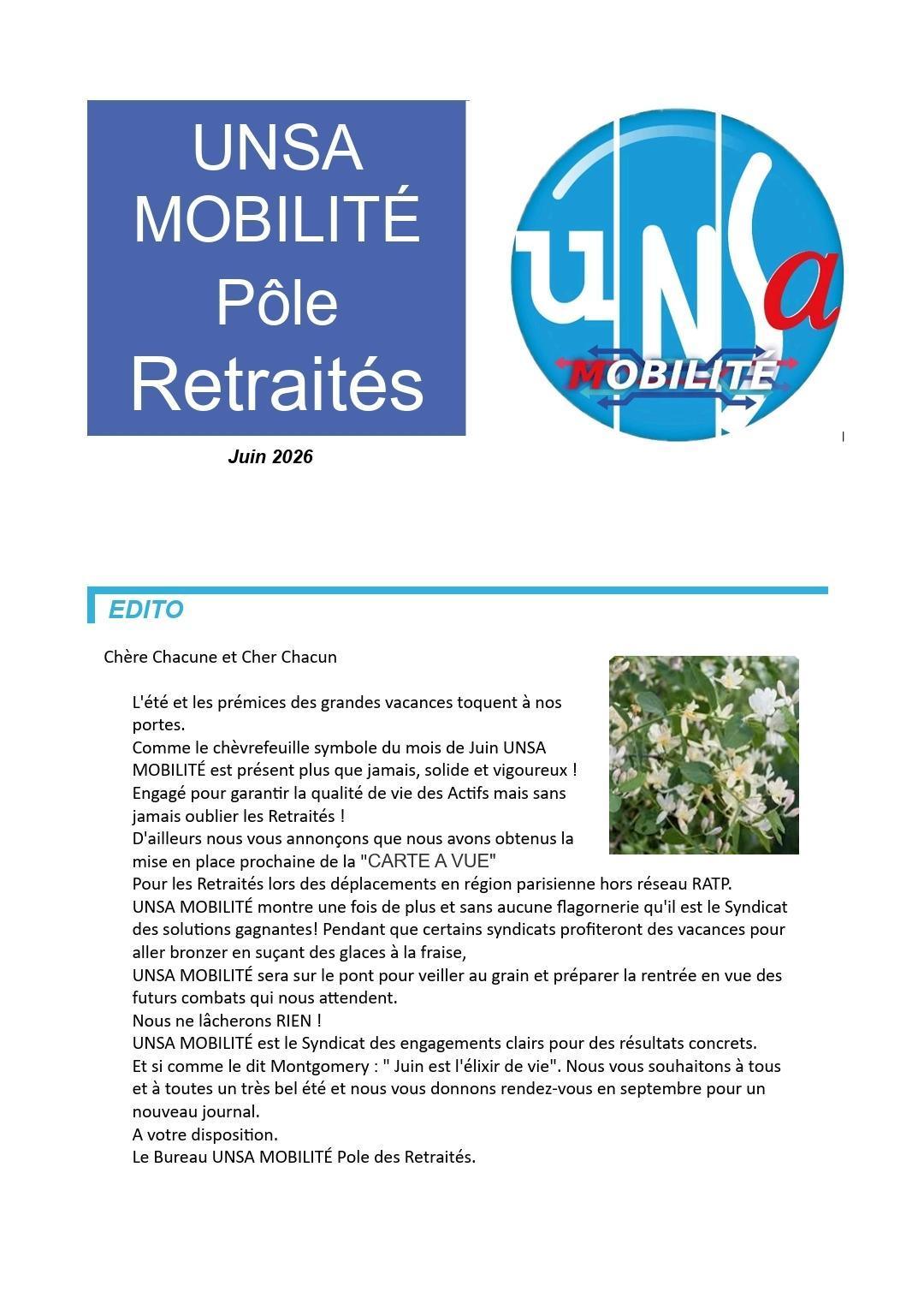 Journal des retraités du mois de juin 