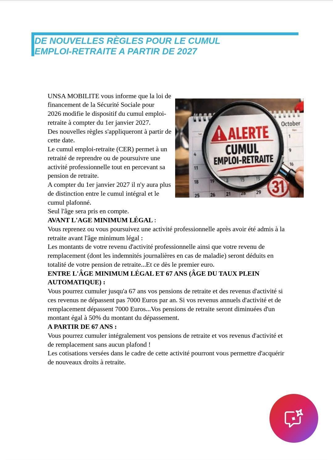 Le journal des retraités du mois de septembre 