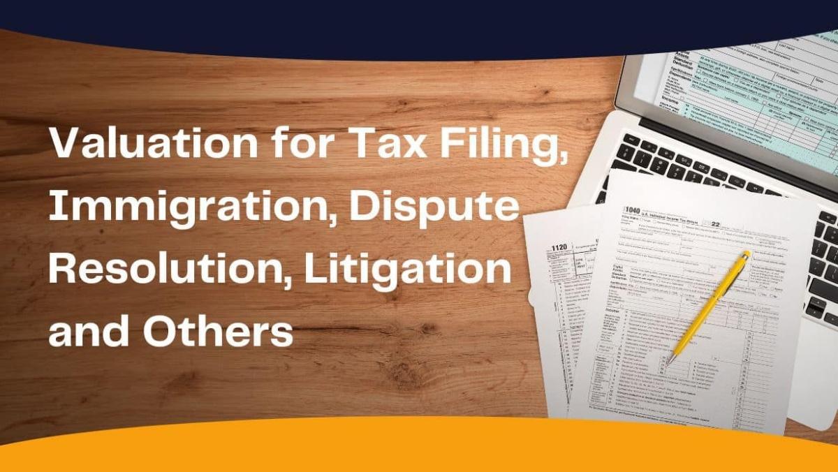 Valuation for Tax, Dispute Resolution & Litigation Support Valuation for Tax, Dispute Resolution & Litigation Support