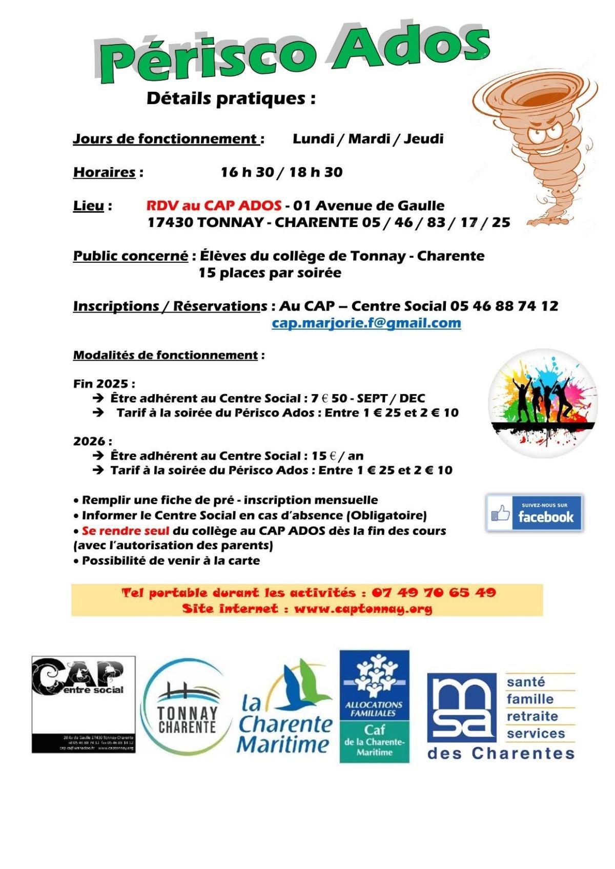 🎒✨ PÉRISCOLAIRE ADOS – CAP ADOS TONNAY-CHARENTE ✨🎒 🎒✨ PÉRISCOLAIRE ADOS – CAP ADOS TONNAY-CHARENTE ✨🎒