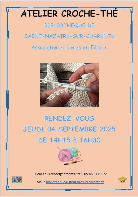 Activités proposées par la Bibliothèque municipale de Saint-Nazaire-sur-Charente