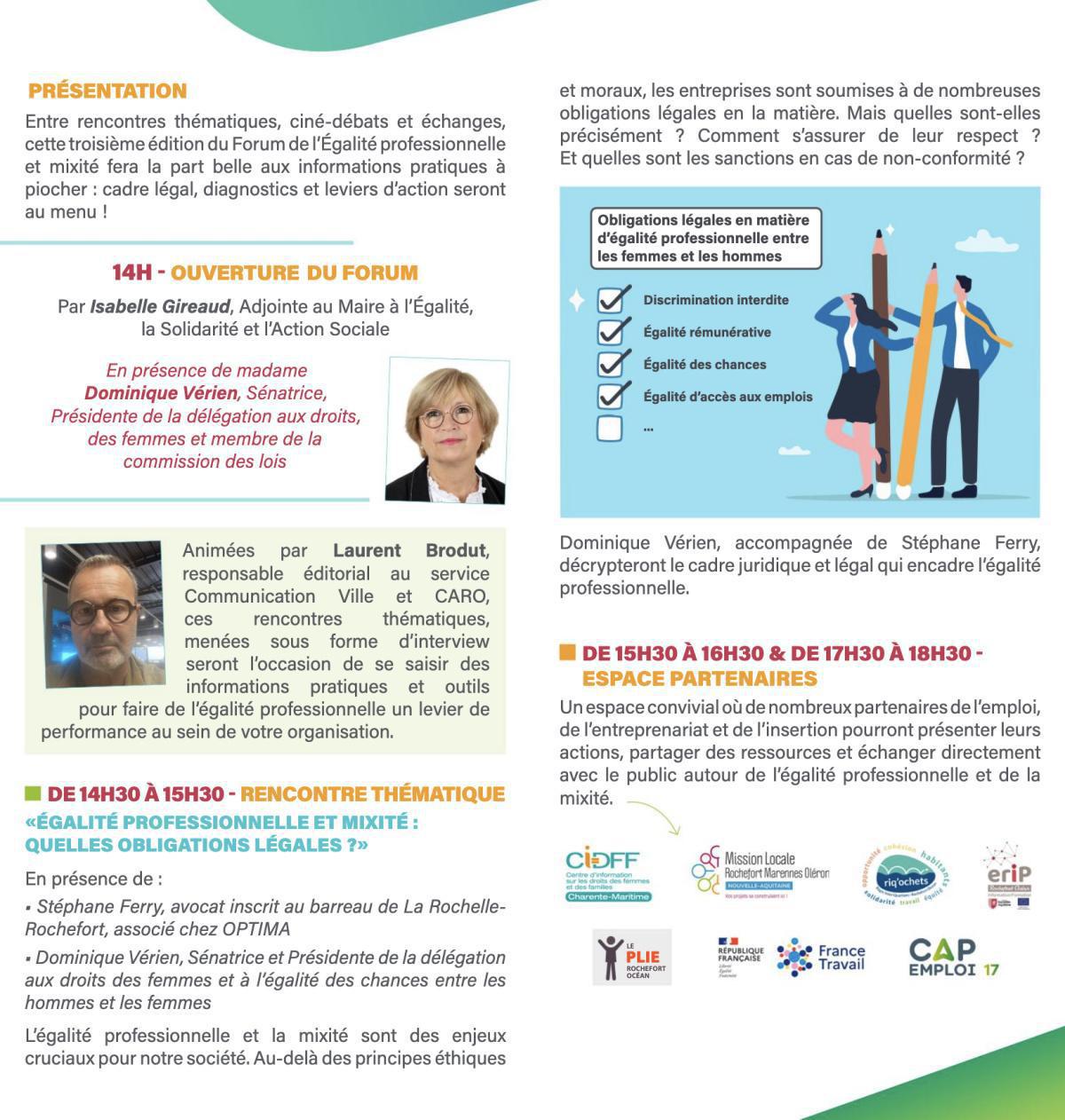 ⚖️ Forum de l’Égalité Professionnelle & Mixité – Rochefort ⚖️ ⚖️ Forum de l’Égalité Professionnelle & Mixité – Rochefort ⚖️