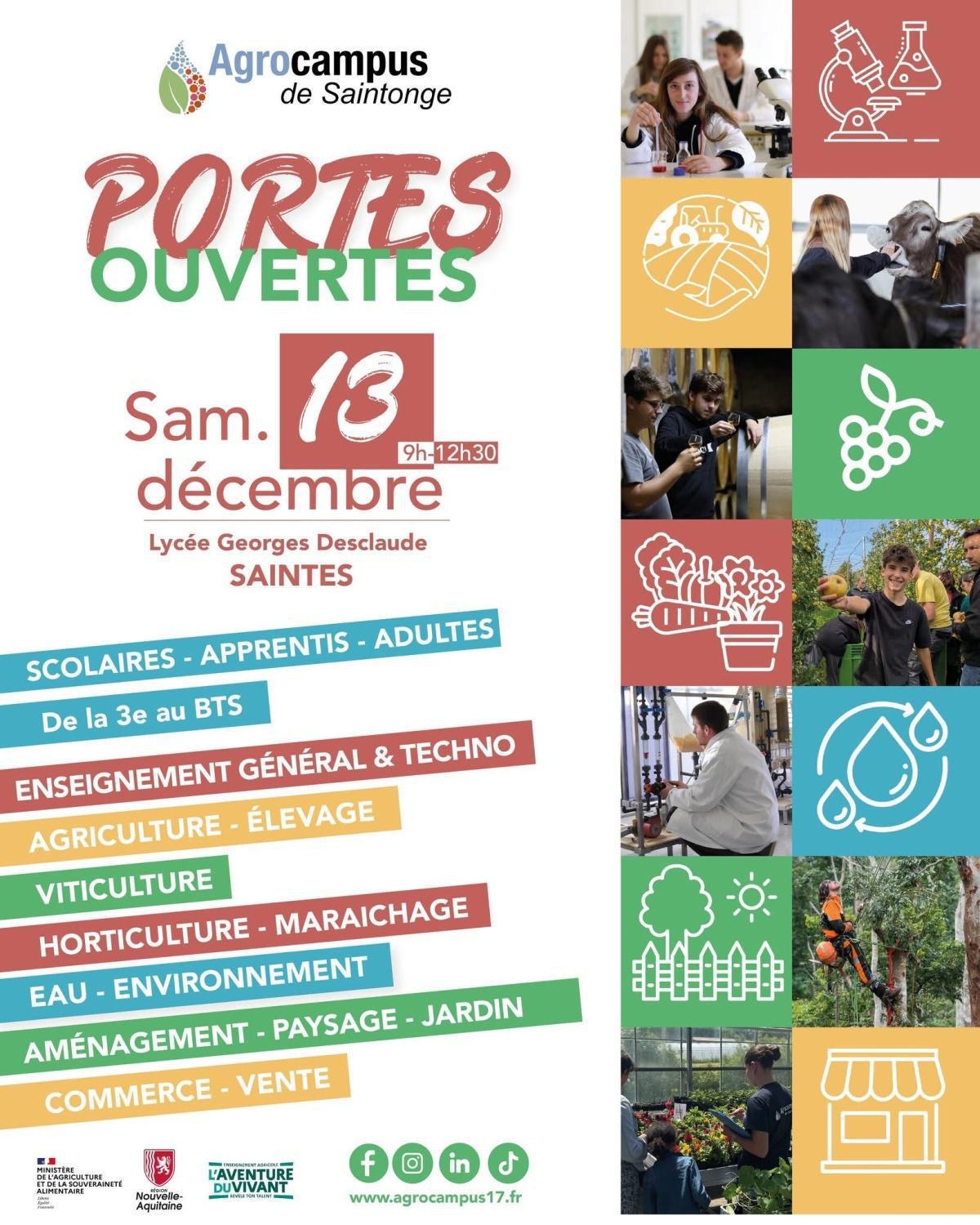 🎓 Agrocampus de Saintonge – Portes ouvertes 🎓 Agrocampus de Saintonge – Portes ouvertes