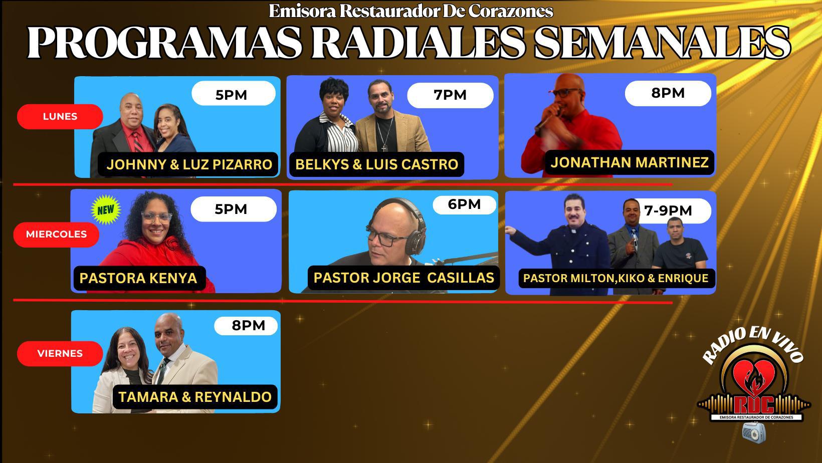 PROGRAMAS RADIALES DE LA SEMANA
