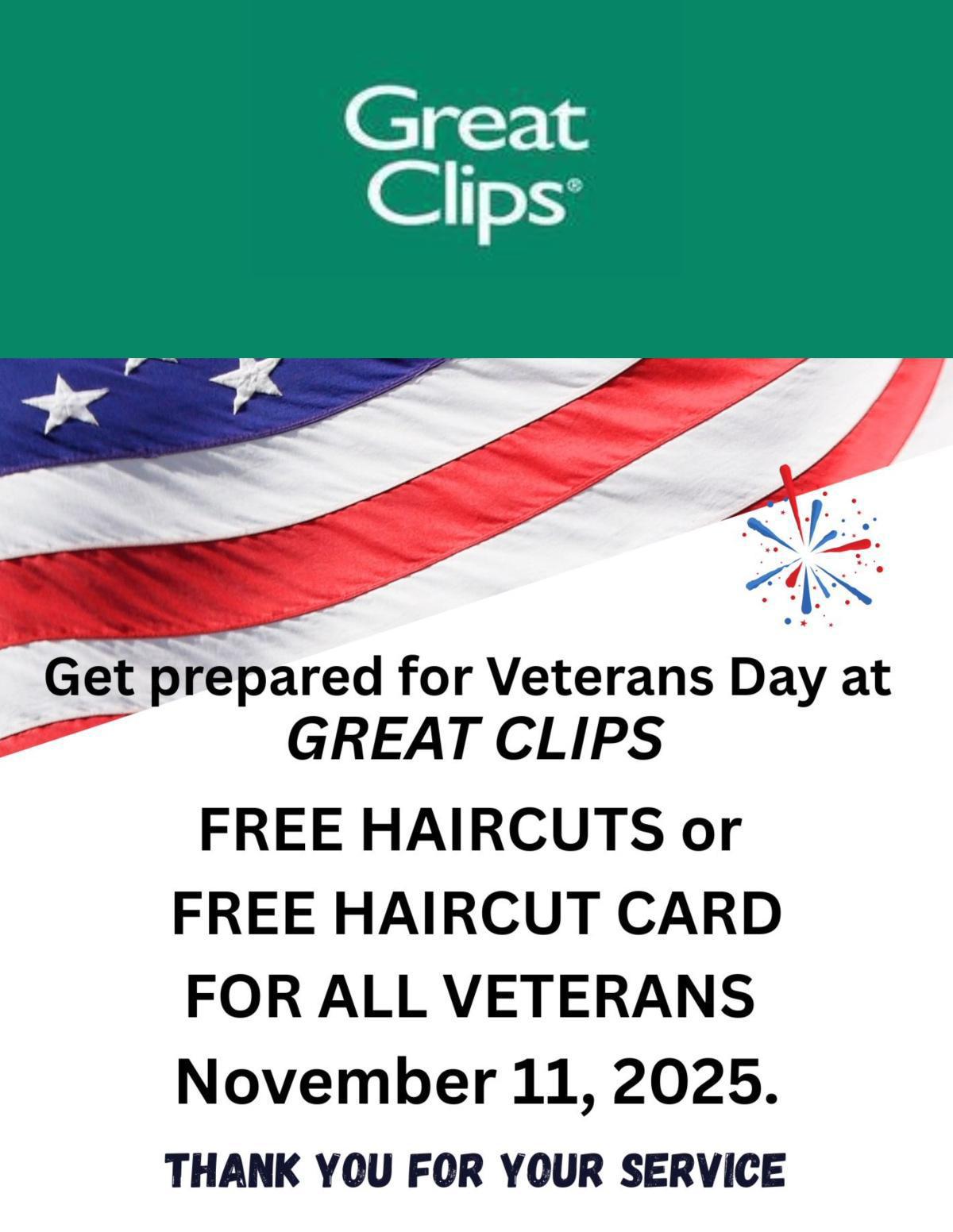 Restaurant Specials Honoring Our Veterans This Week