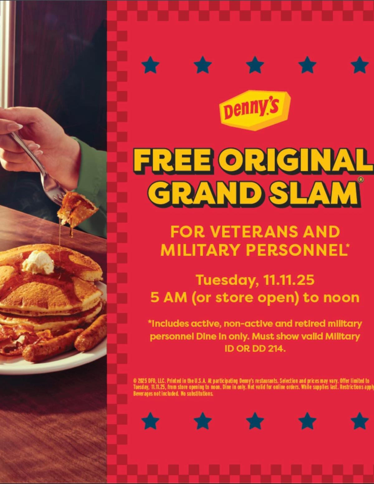 Restaurant Specials Honoring Our Veterans This Week