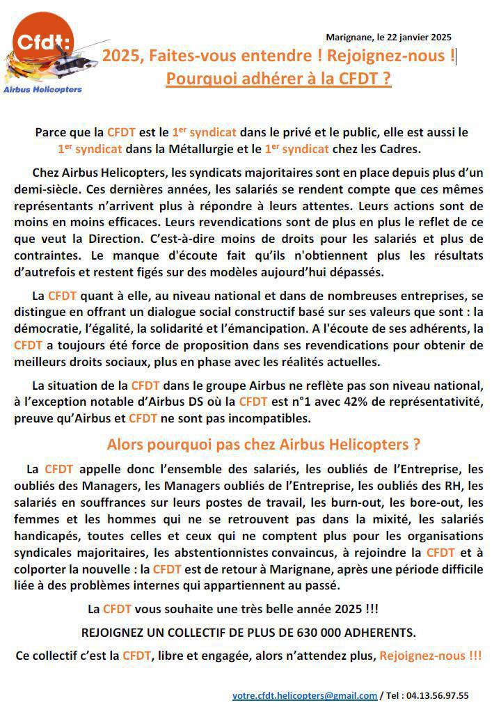 2025, Faites-vous entendre ! Rejoignez-nous ! Pourquoi adhérer à la CFDT ?