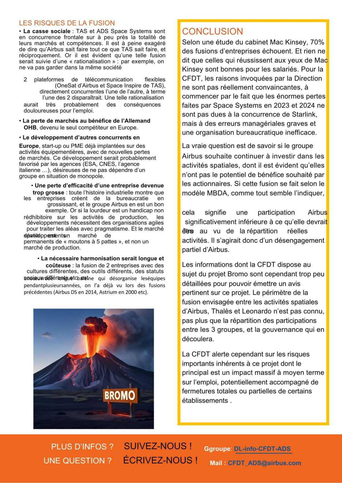 INFO Groupe Airbus : Faut-il avoir peur de Bromo? INFO Groupe Airbus : Faut-il avoir peur de Bromo?