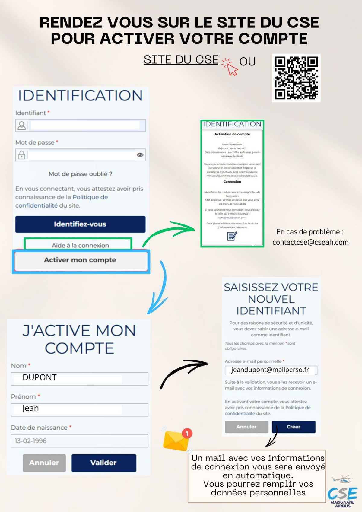NOUVEAUX SALARIES ? Comment activer mon compte CSE