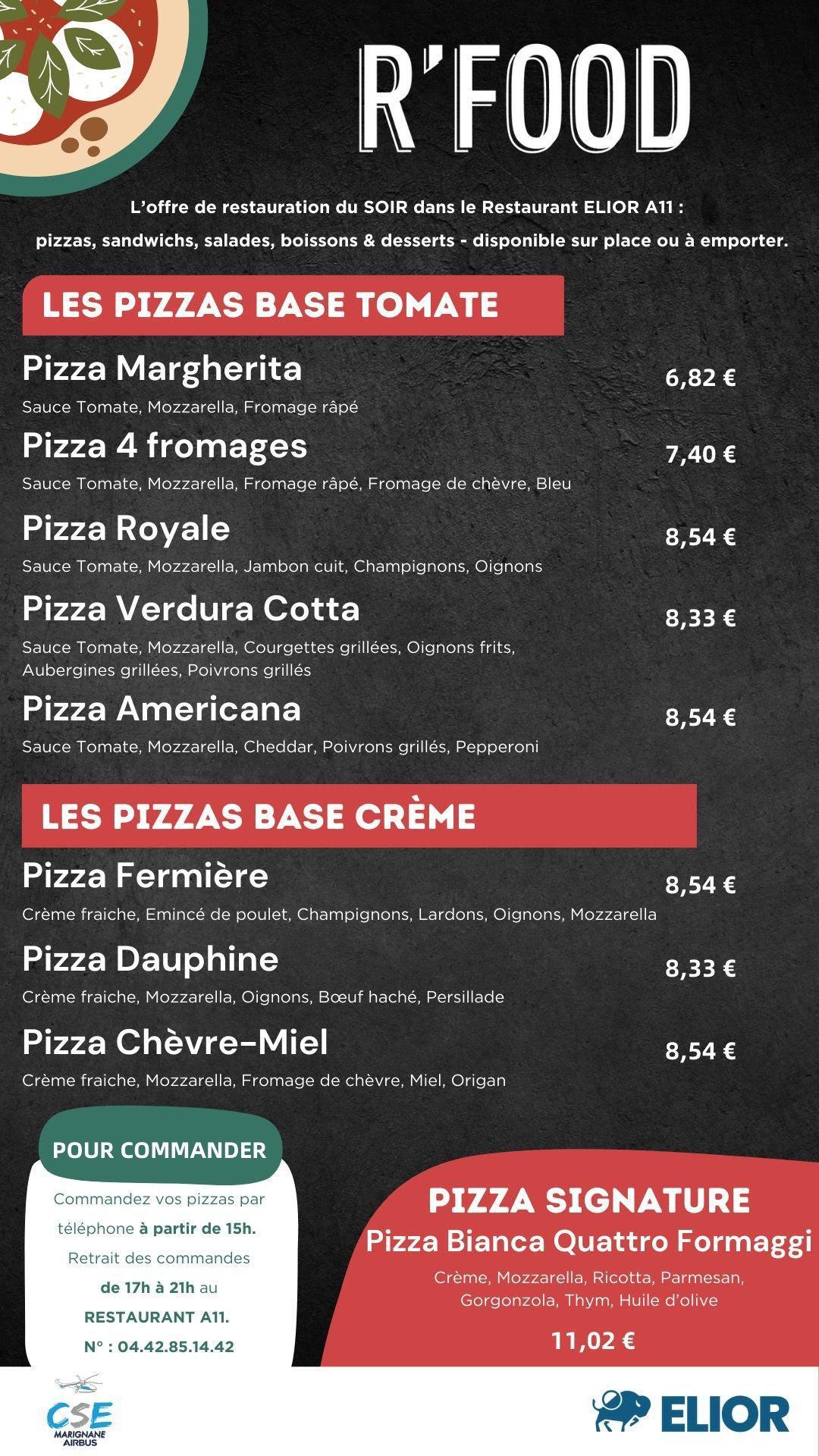 NEWSLETTER DU CSE: EVOLUTION DE L’OFFRE DU SOIR DANS VOTRE RESTAURANT ELIOR A11 !