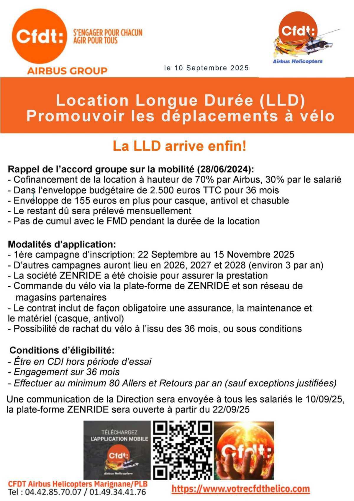 Location Longue Durée ( LLD ) : Pomouvoir les déplacement à vélo.