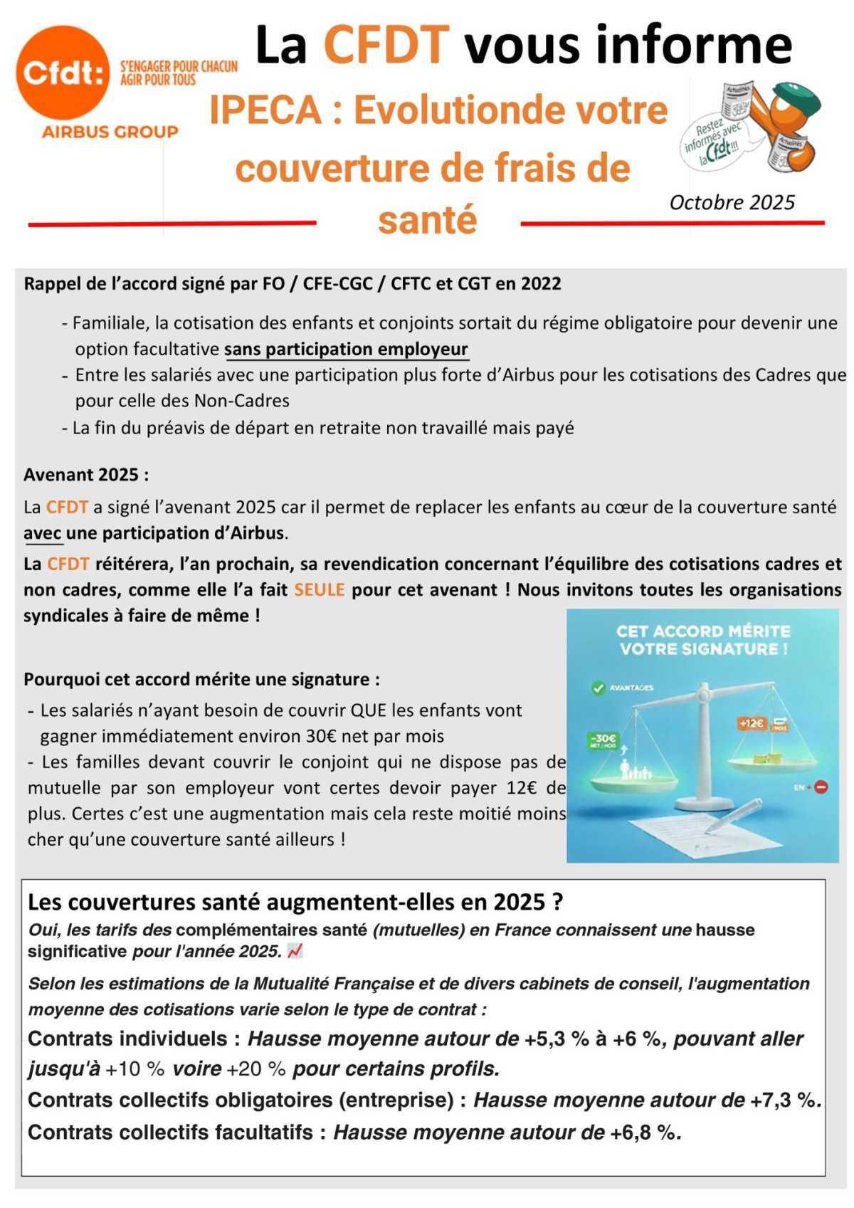 Accord sur l'évolution des frais de santé IPECA Accord sur l'évolution des frais de santé IPECA