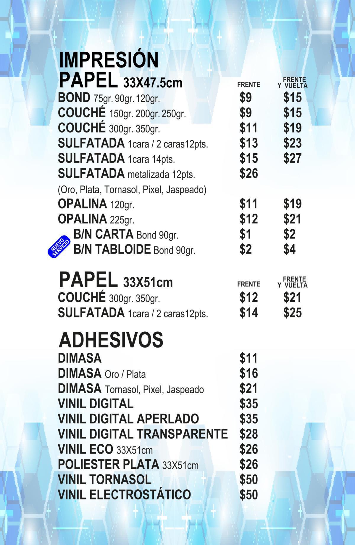 Lista de Precios