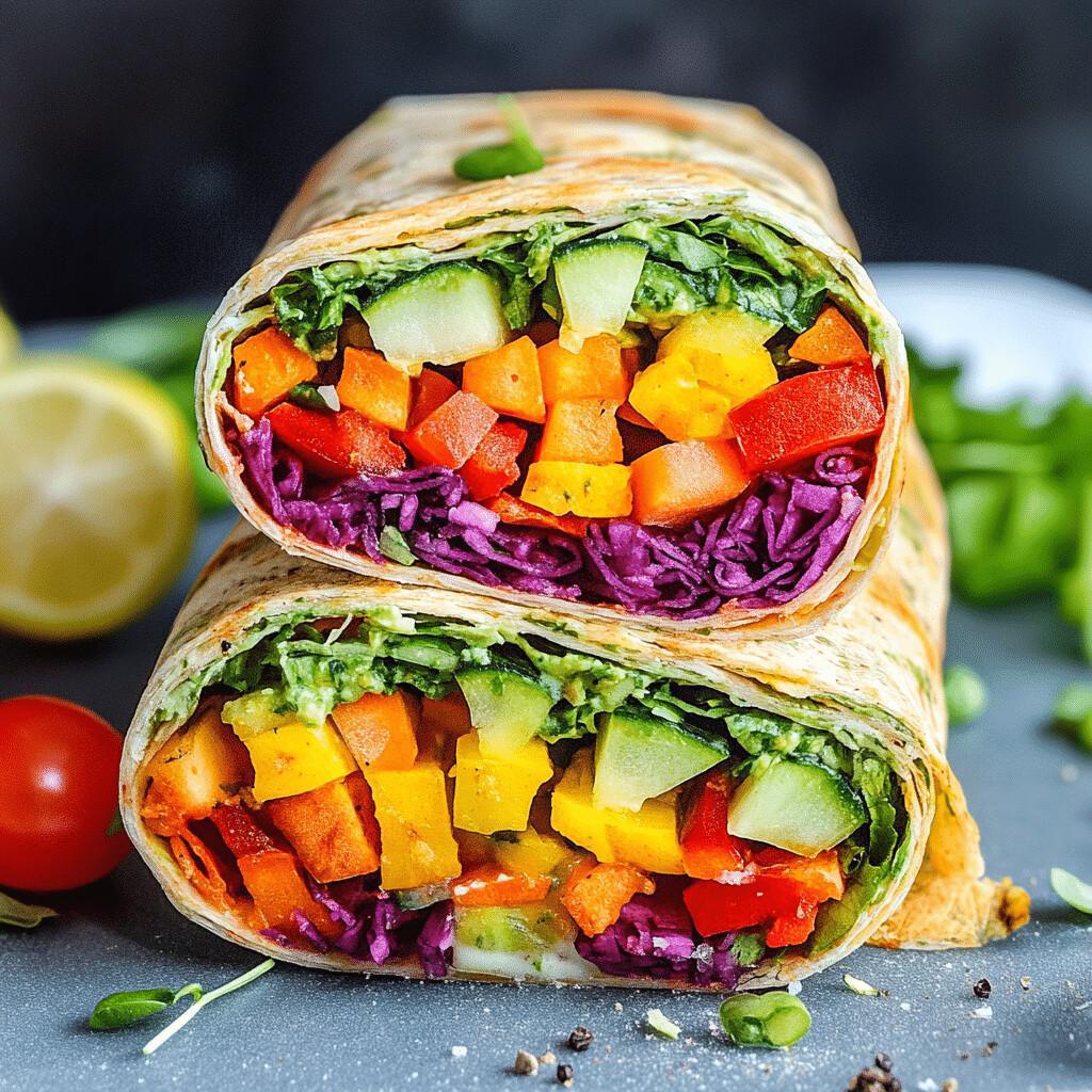 Rainbow Veggie Wrap