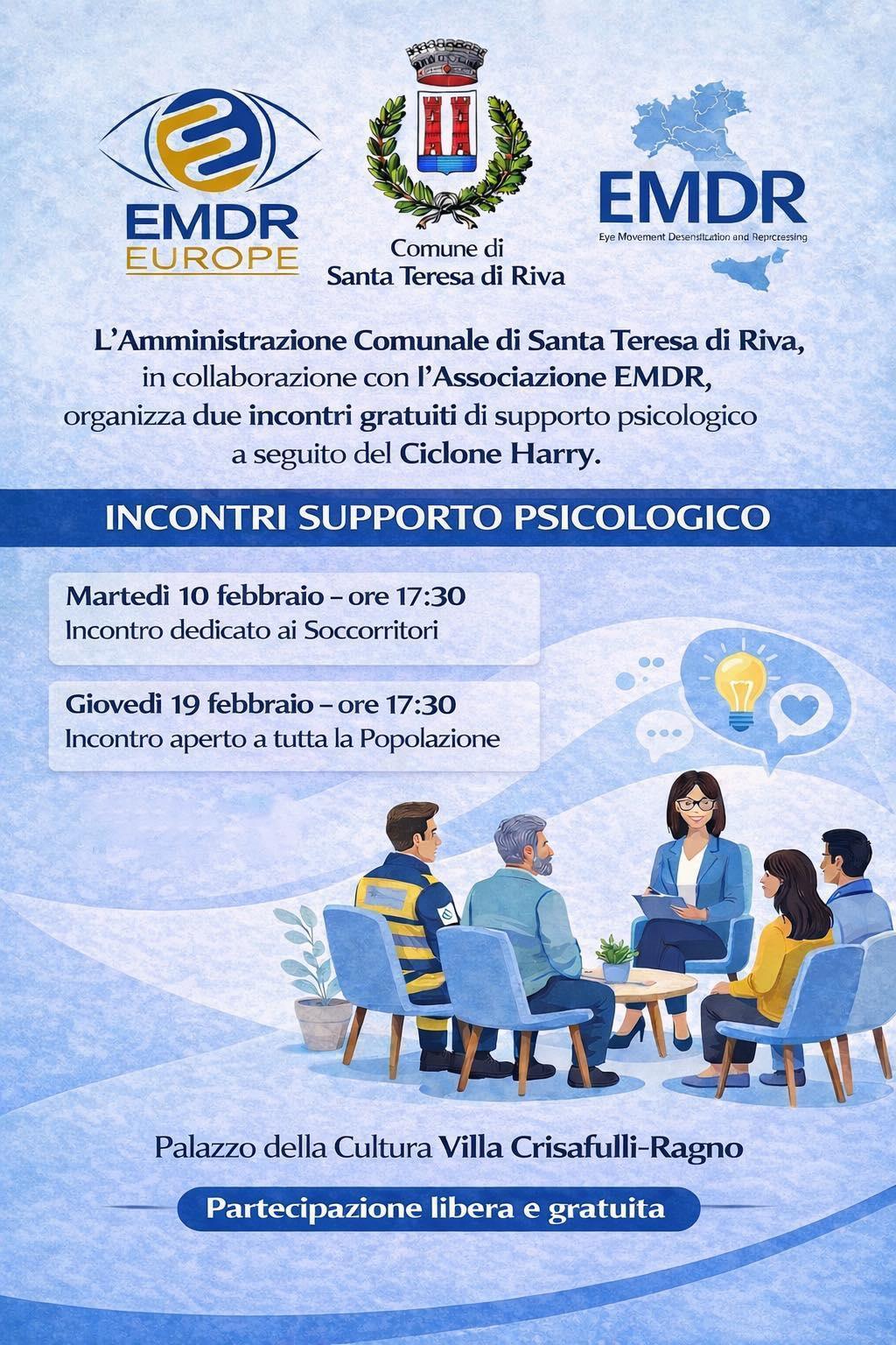 Incontro Supporto Psicologico - incontro riservato ai soccorritori (inizio ore 17.30)
