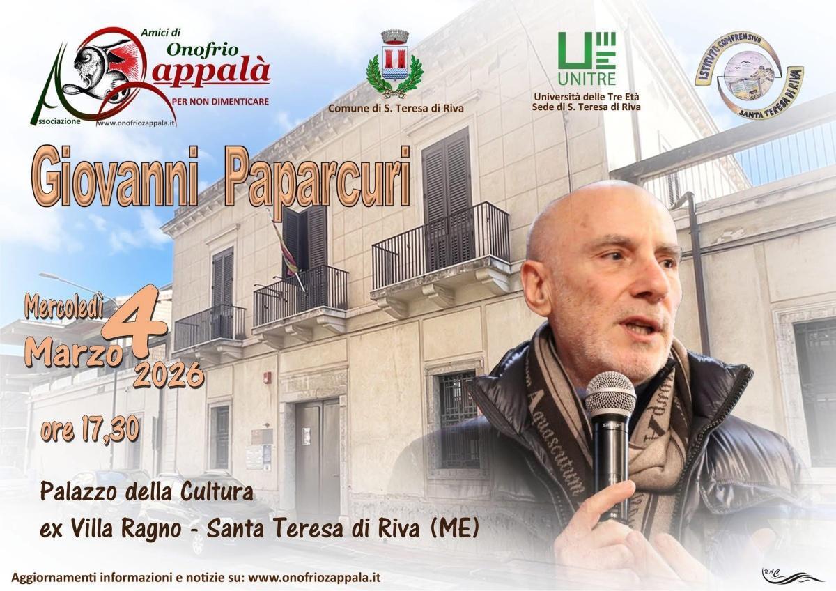 Incontro con Giovanni Paparcuri (inizio ore 17.30)