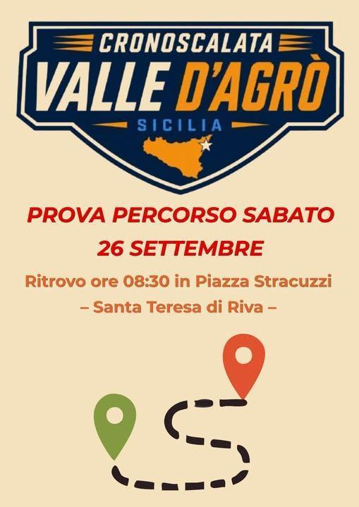 Prova Percorso - Cronoscalata Valle d'Agrò (Ritrovo ore 8:30)