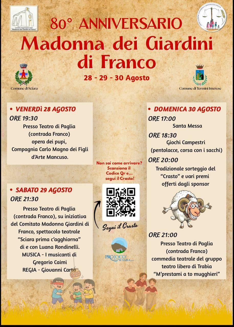 Festeggiamenti Madonna Giardini Di Franco (dalle 17.00 alle 24.00)