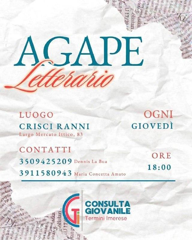 Agape Letterario (inizio ore 18:00)