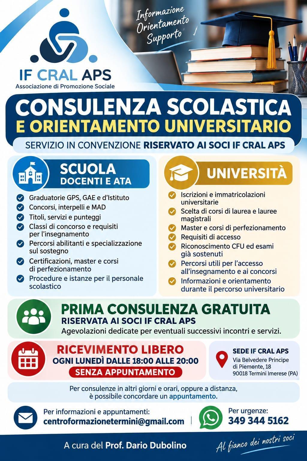 Consulenza Scolastica e Orientamento Universitario, Prof. Dario Dubolino Consulenza Scolastica e Orientamento Universitario, Prof. Dario Dubolino