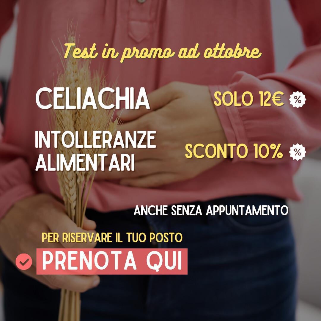 Promo test celiachia e intolleranze