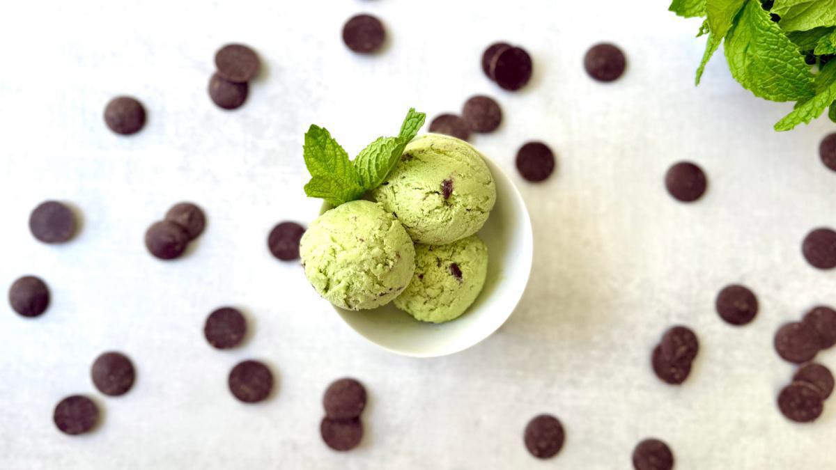 No-Churn High Protein Mint Chocolate Chip Ice Cream