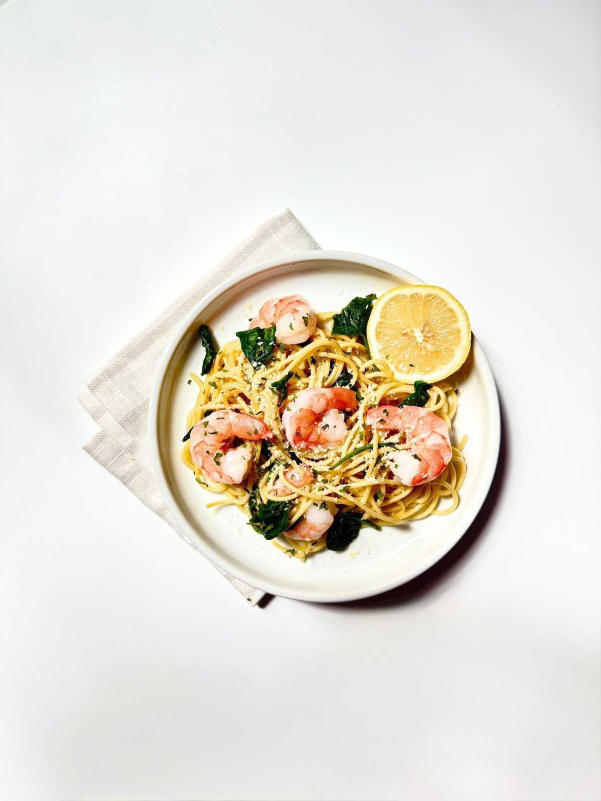 Lemon Garlic Shrimp Pasta