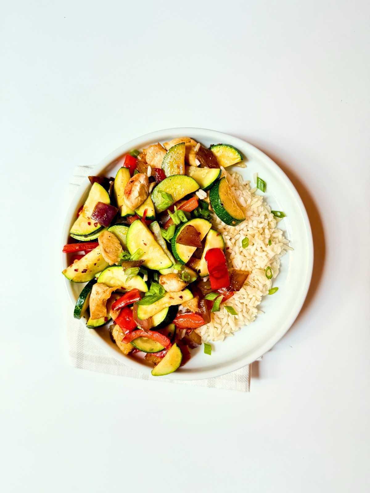 Chicken & Zucchini Stir Fry 
