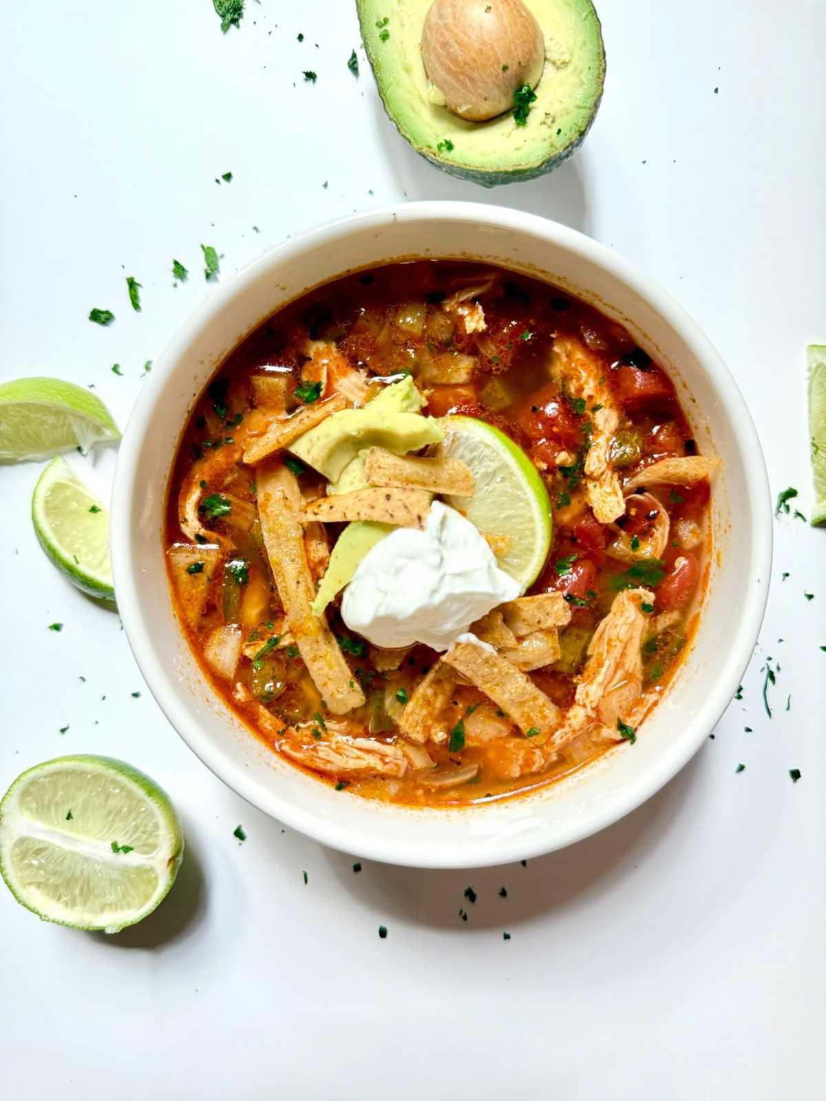 Crockpot Chicken Tortilla Soup