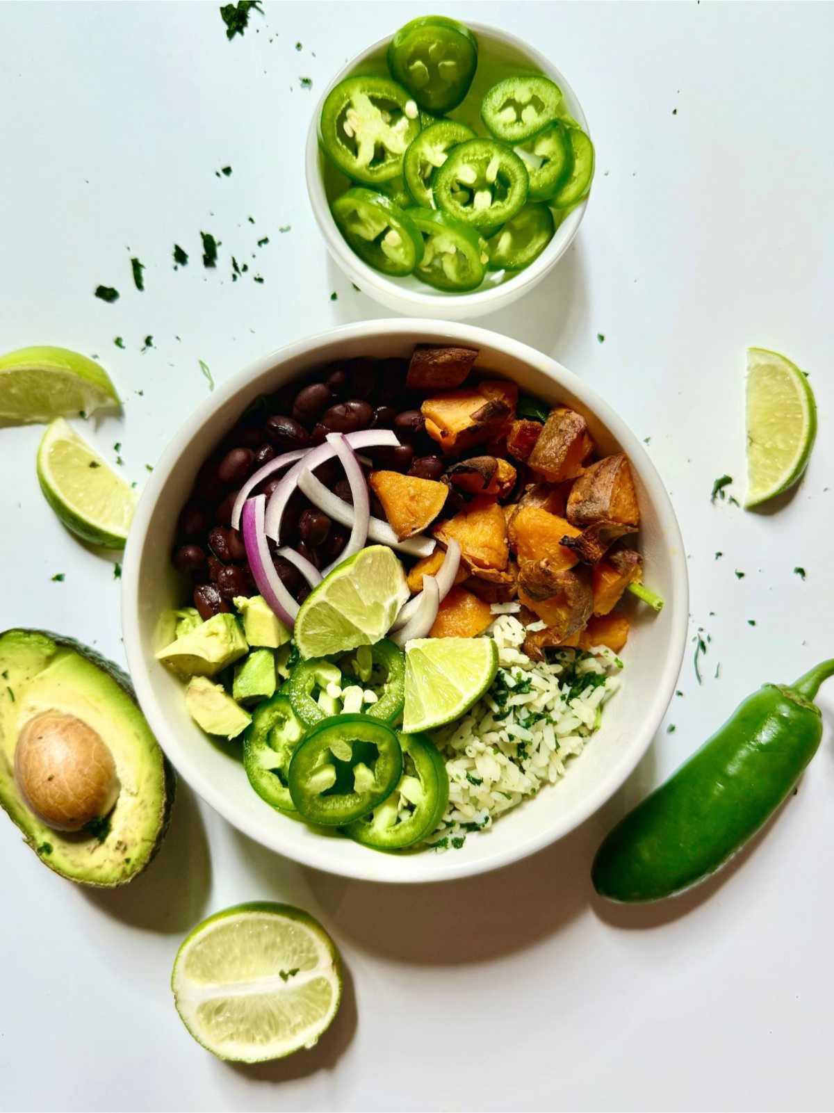 Roasted Sweet Potato and Black Bean Bowl