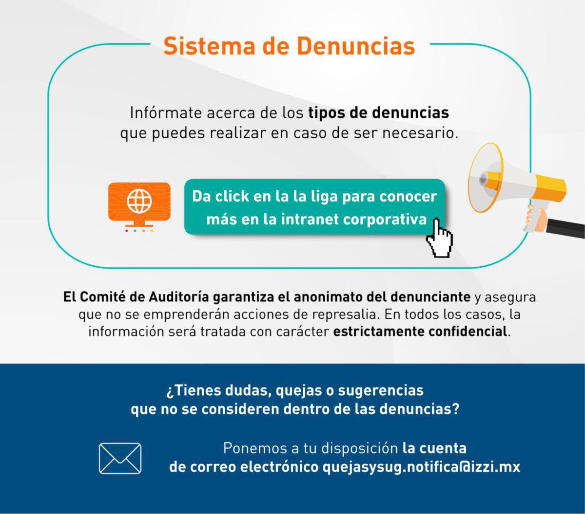 ¡Haz uso del Sistema de Denuncias en caso de necesitarlo! 